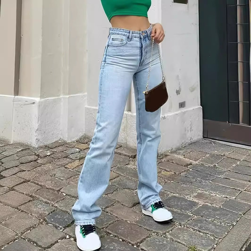 Slim Fit High Waist Stretch Jeans