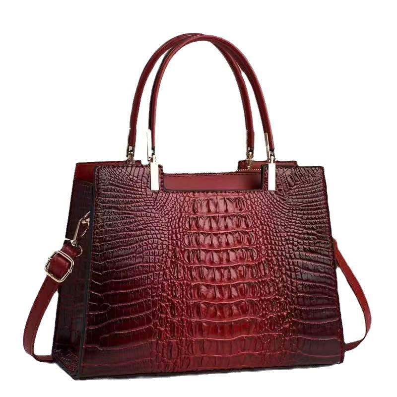 Crocodile Pattern Large Capacity Handbag