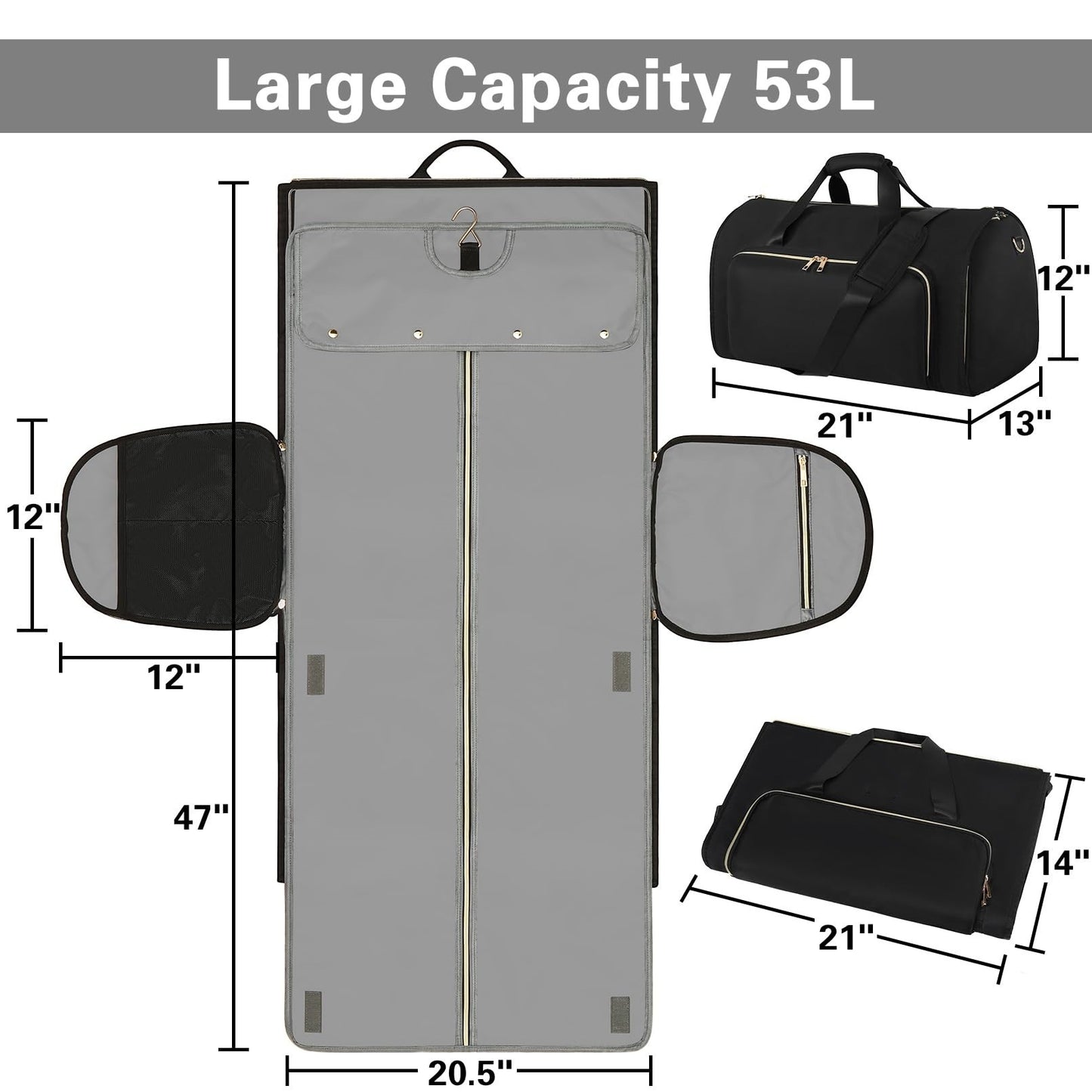 Wear-resistant Folding Garment Suit Bag