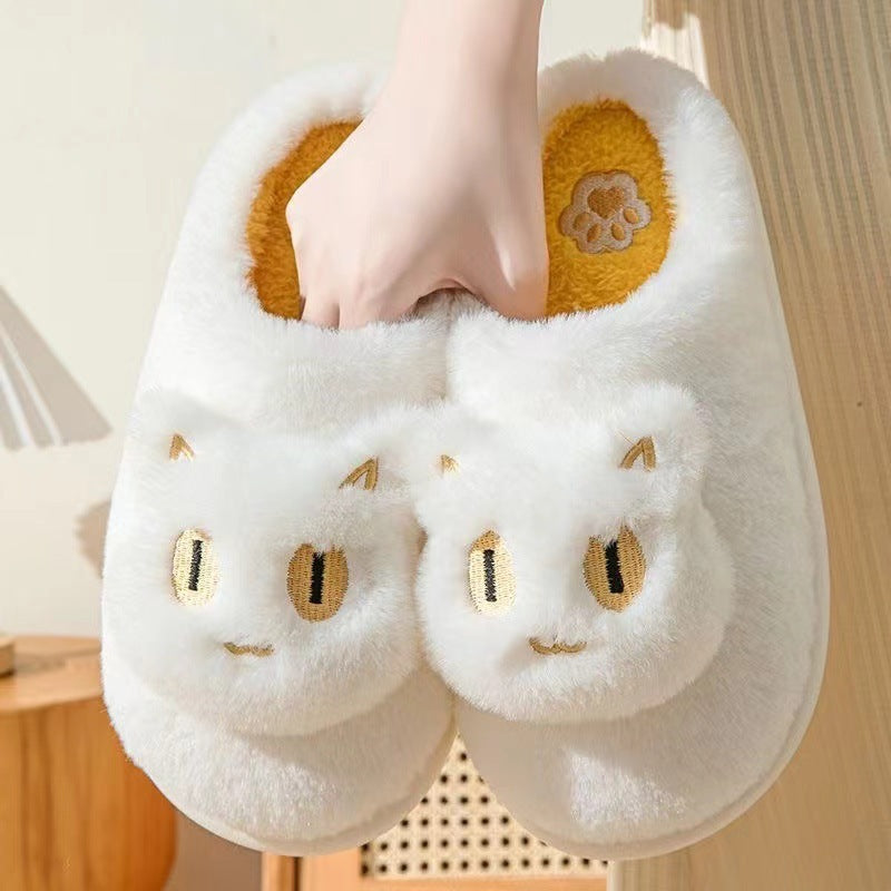 Cat Slippers Soft Plush Slippers