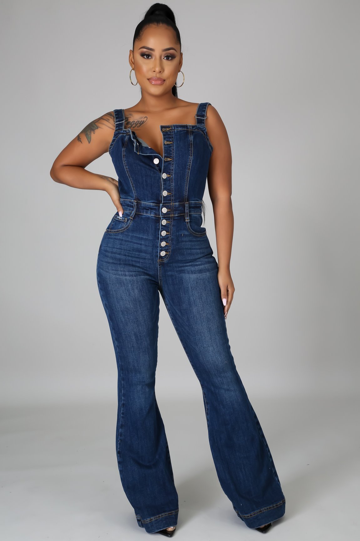 Casual Denim Jumpsuit