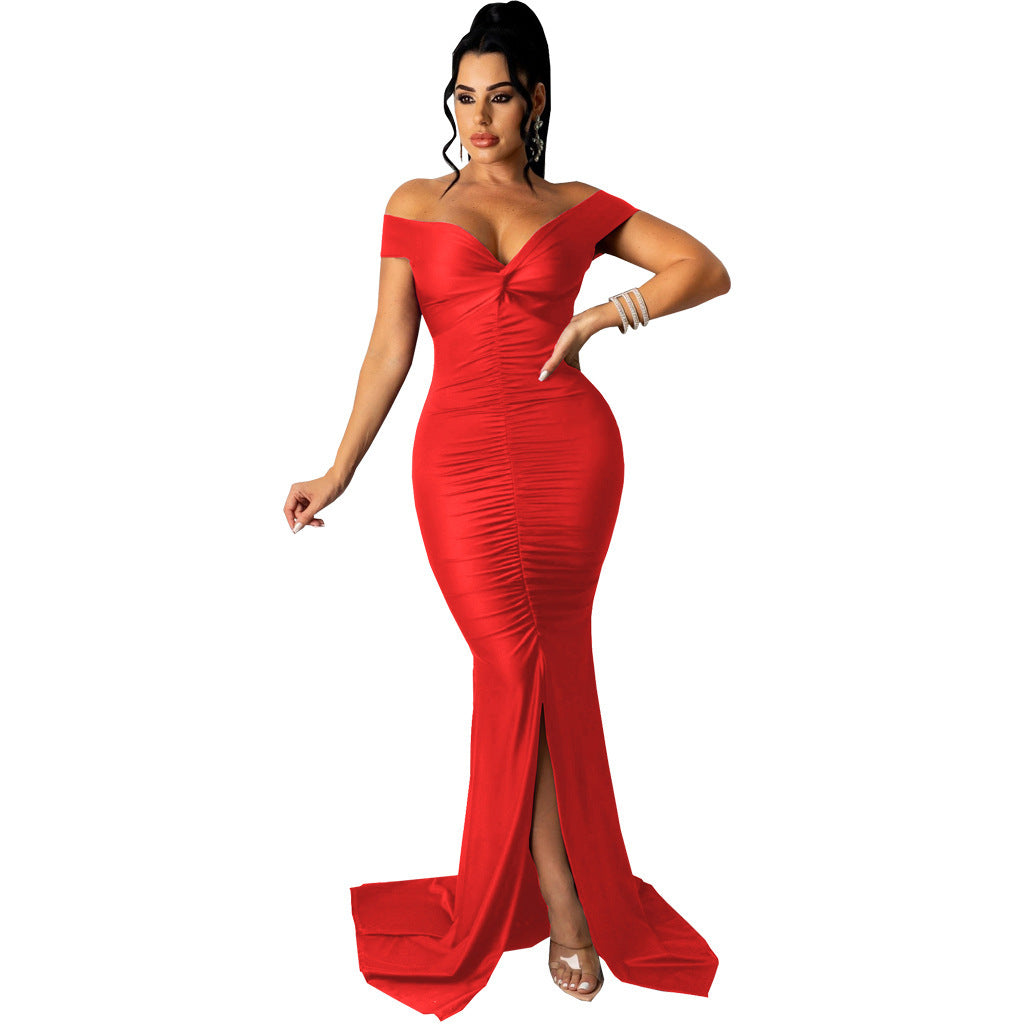 V-neck Tight Dress