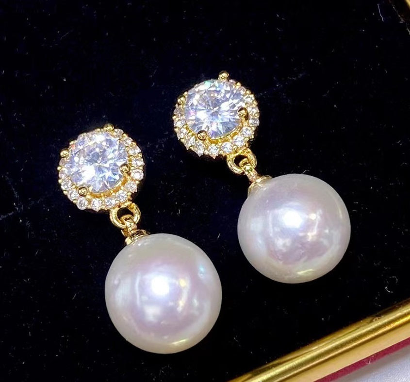 18K Pearl Unisex Earrings