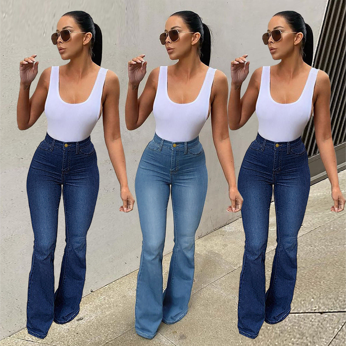 High Waist Denim Pants