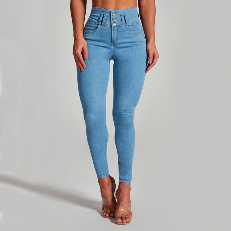 High Waist Jeans Skinny Trousers