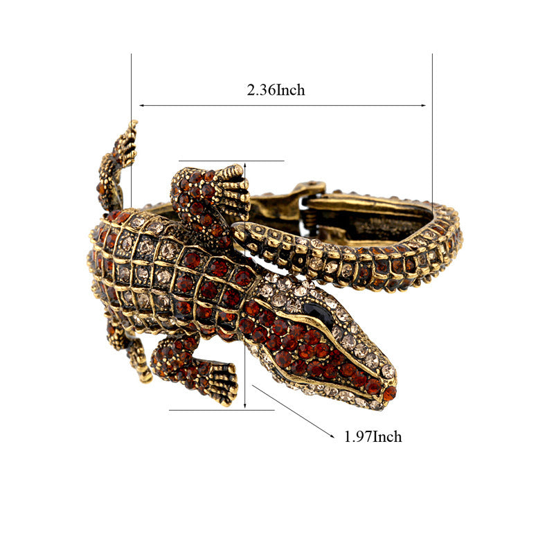 Exaggerated Vintage Alligator Bracelet