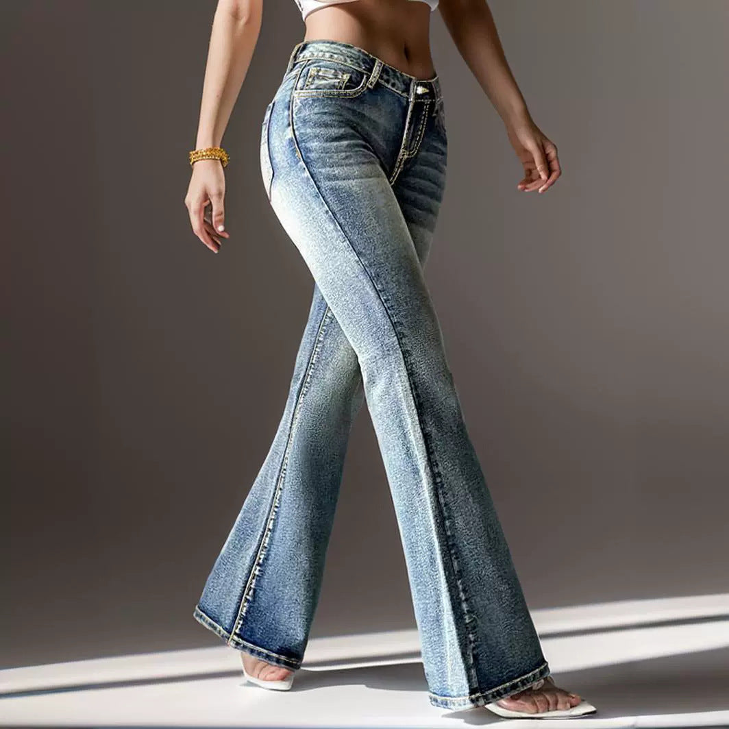 Vintage Elastic Pocket Jeans