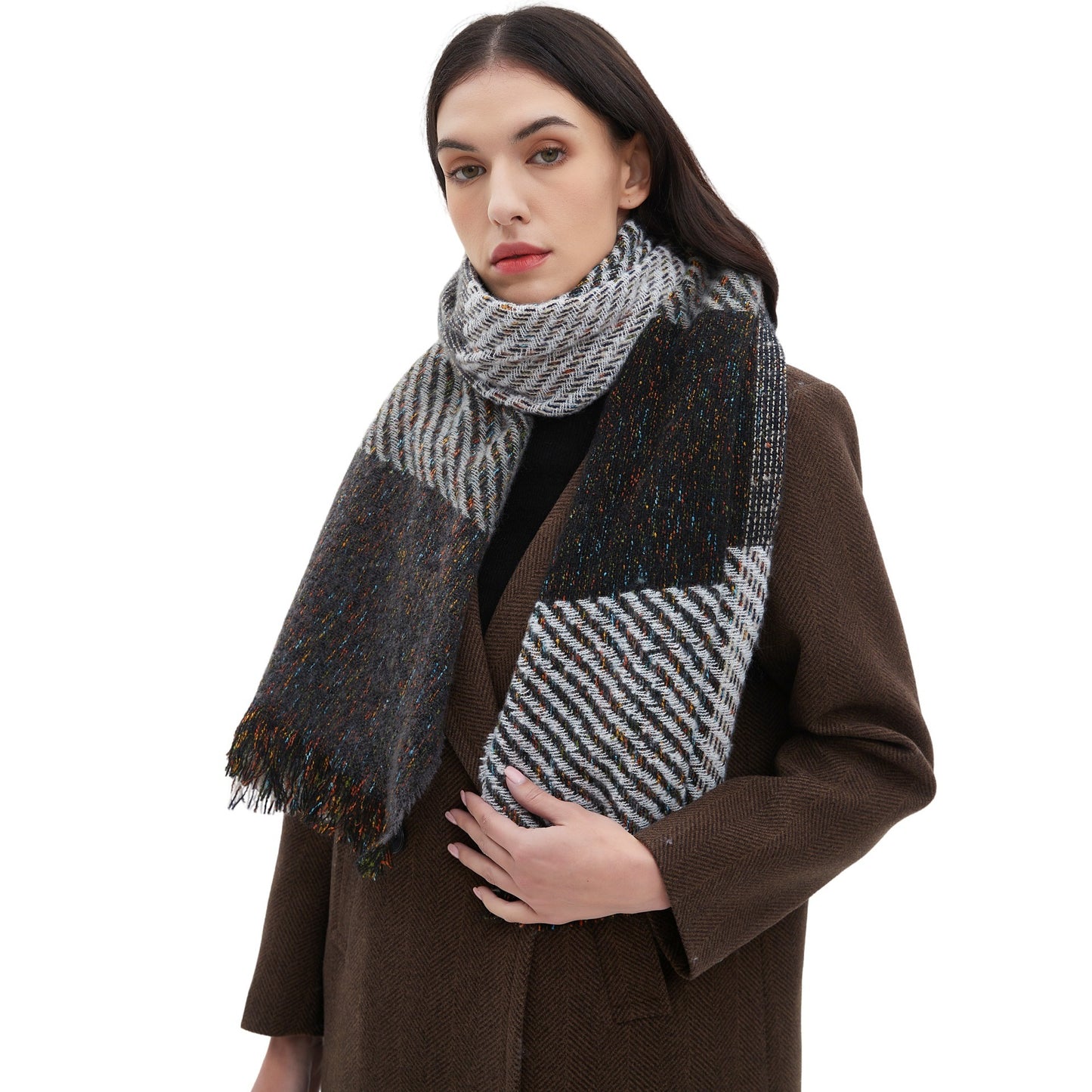 Large Plaid Scarf Shawl