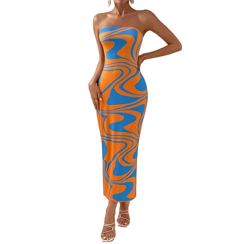 Waist-controlled Tube Top Dress