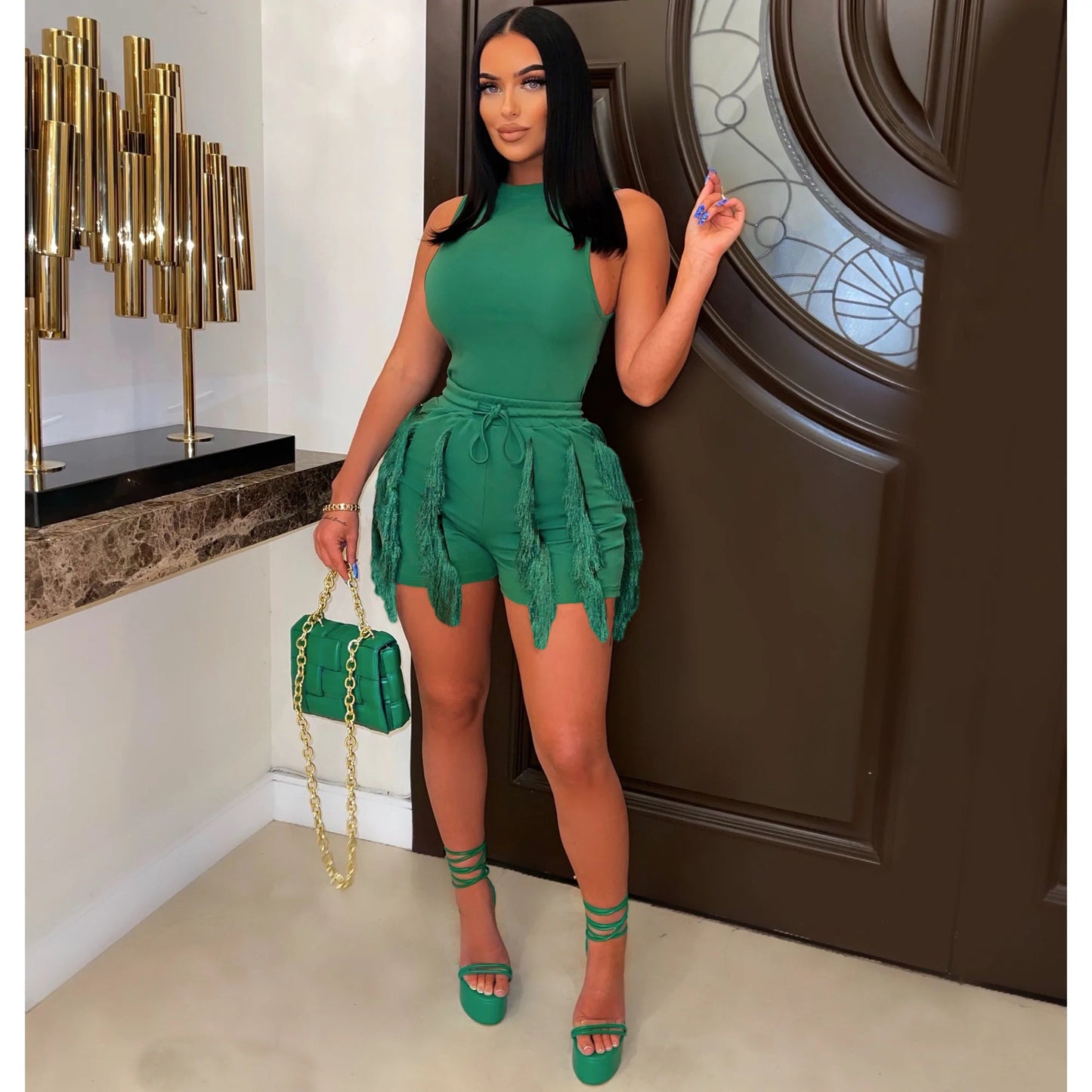 Solid Color Two-piece Set