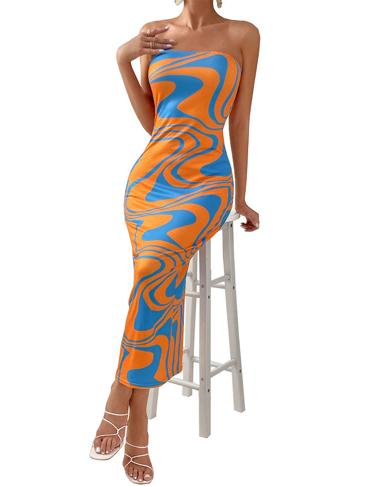 Waist-controlled Tube Top Dress