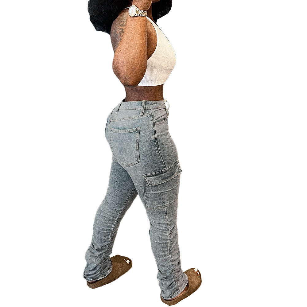 Low Waist High Elastic Jeans