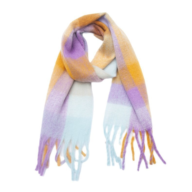 Tassel Plaid Scarf