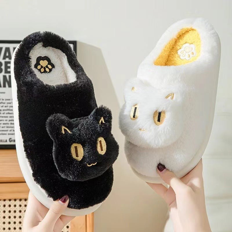 Cat Slippers Soft Plush Slippers