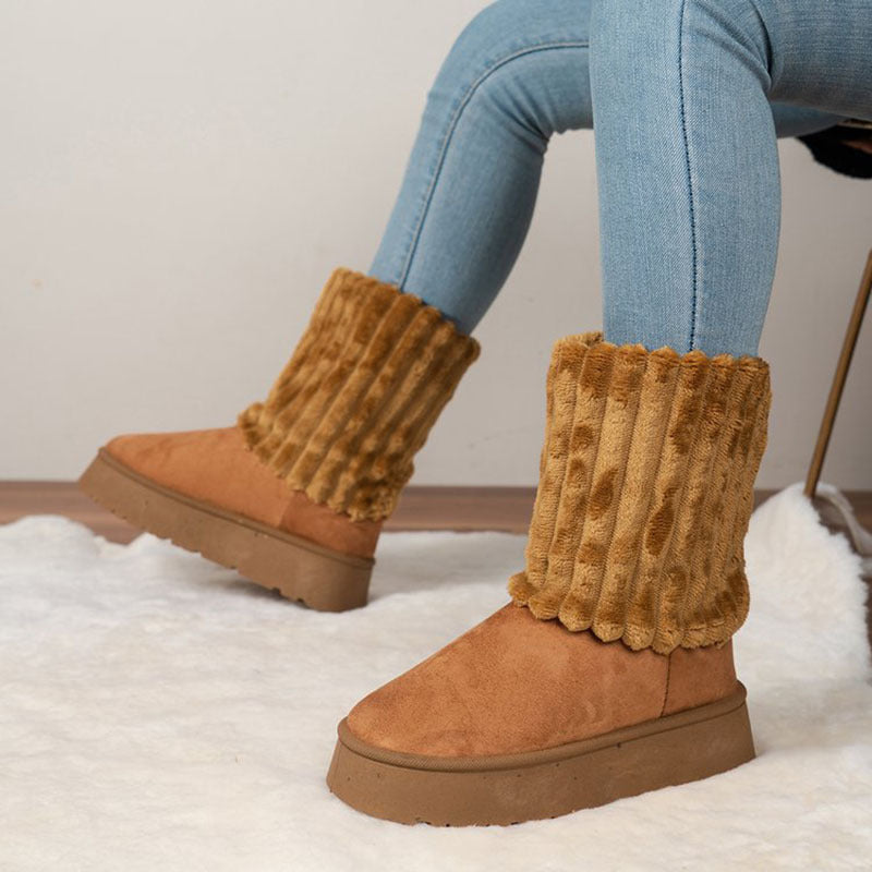 Snow Boots Warm Thickened Furry Cotton Boots