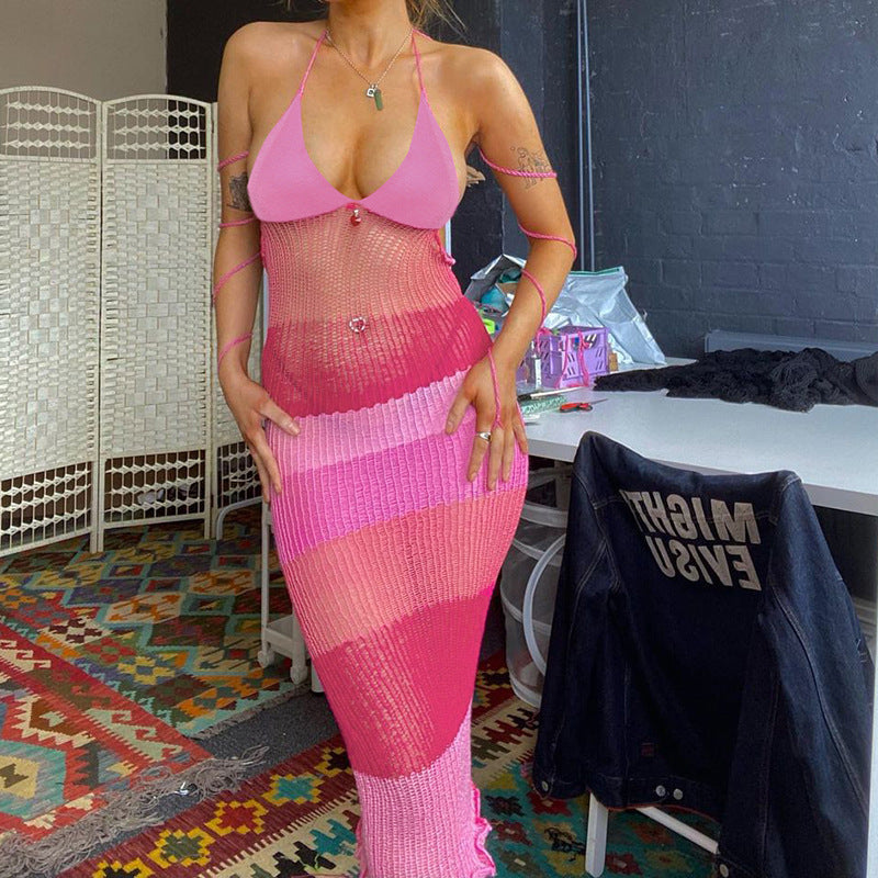 Slim Fit V-neck Brace Dress