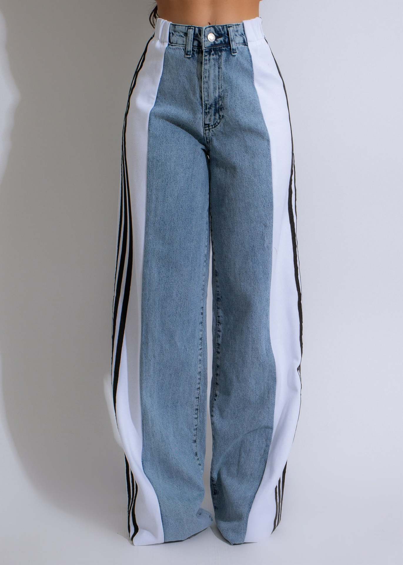 "Pin Striped" denim jeans