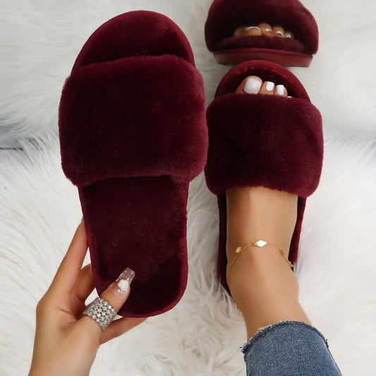 Fluffy Lazy Plush Slippers