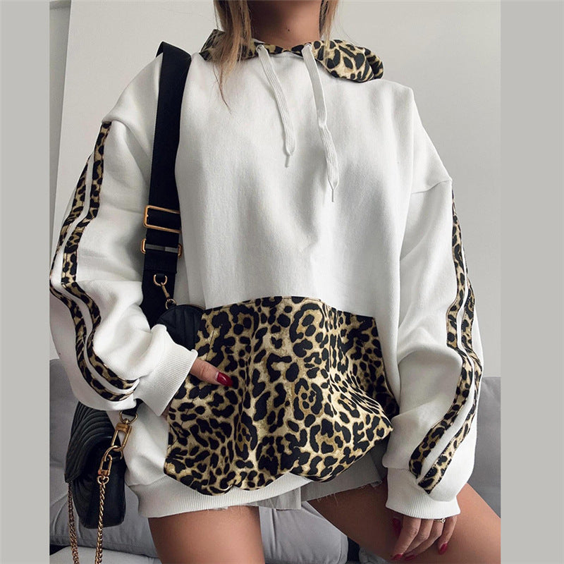 Leopard Print Multicolor Hoodie