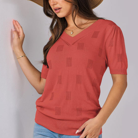 V-neck Lightweight Short Sleeves