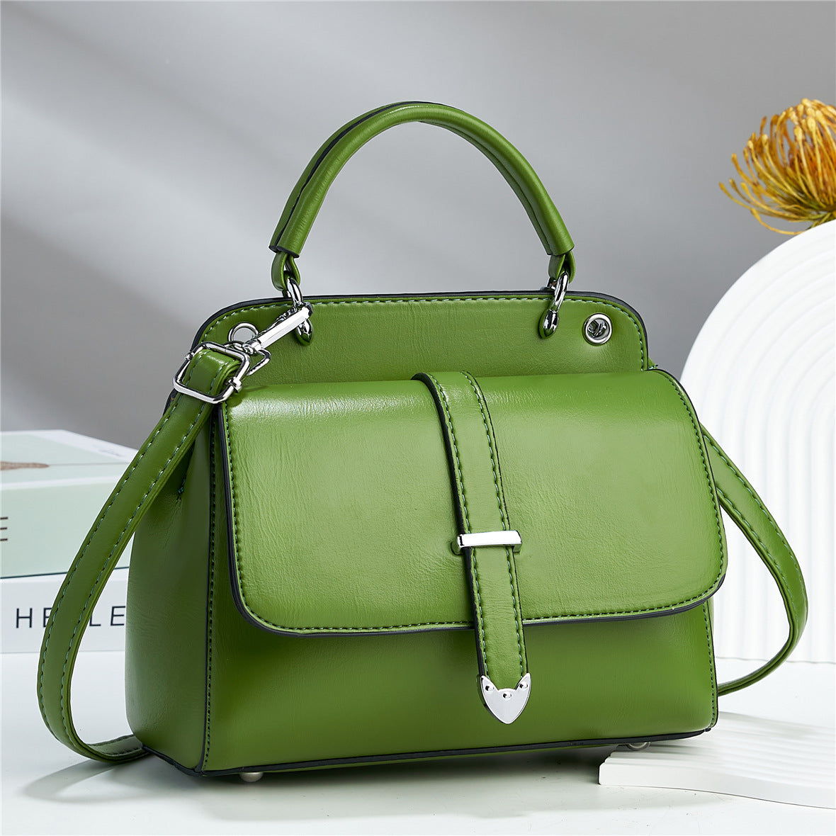 New Candy-colored Flip Handbag