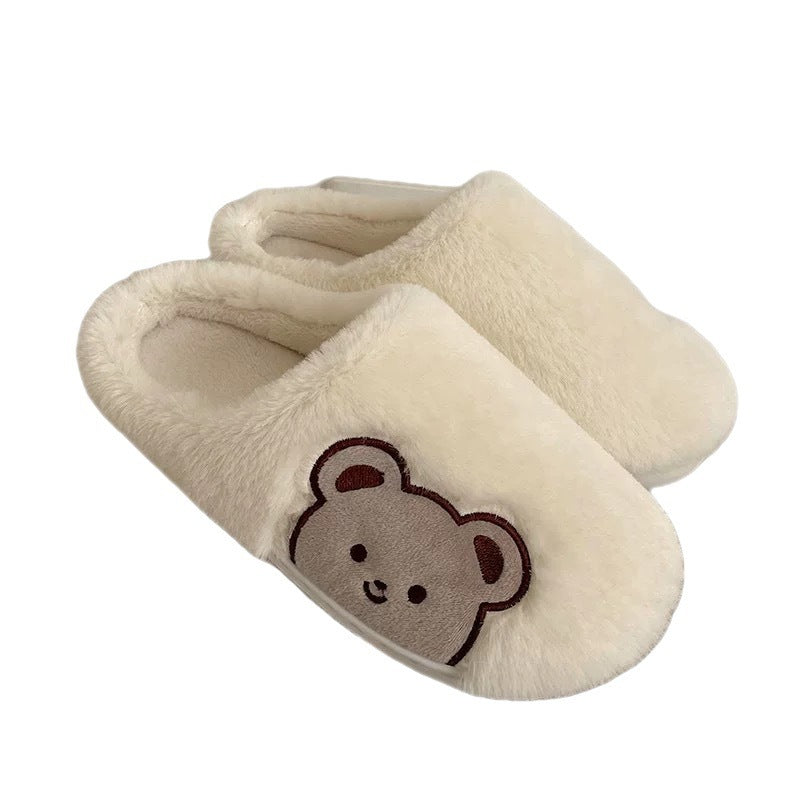 Plush Soft Bear Warm Cotton Slippers