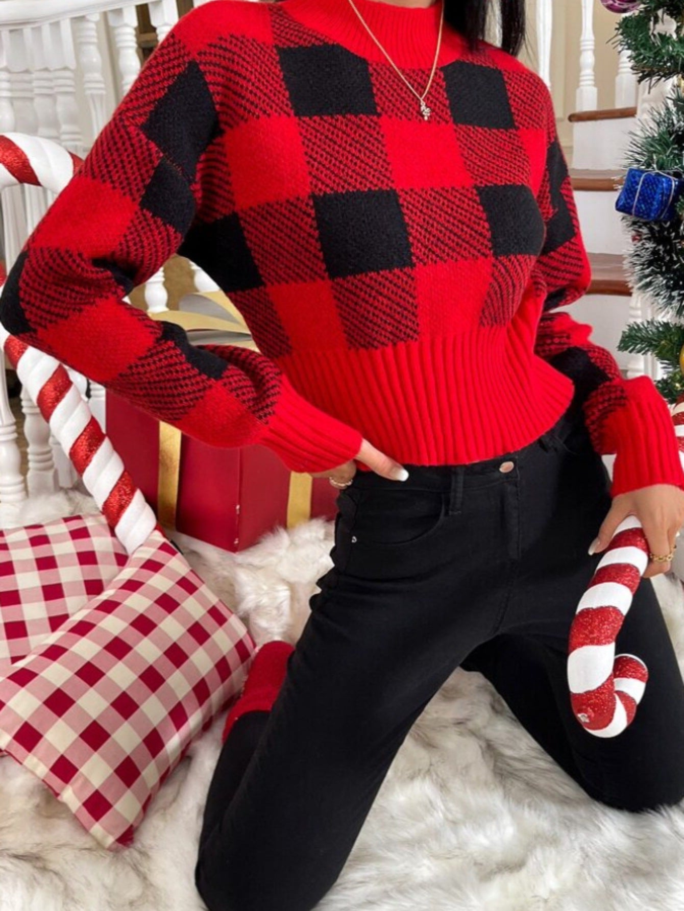 Plaid Fashion Sweater