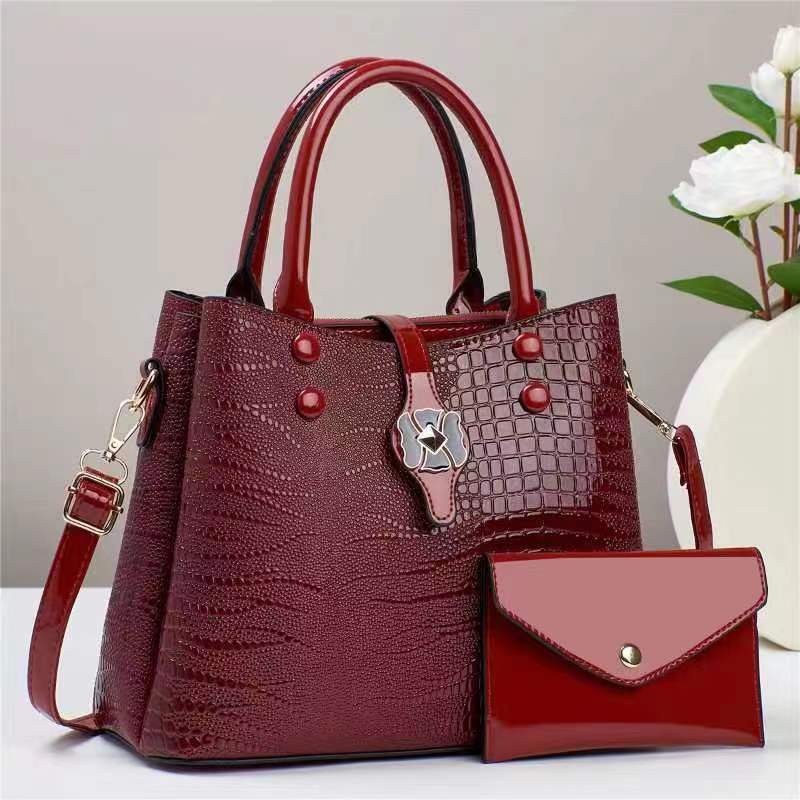 Leather Crocodile Pattern Bag