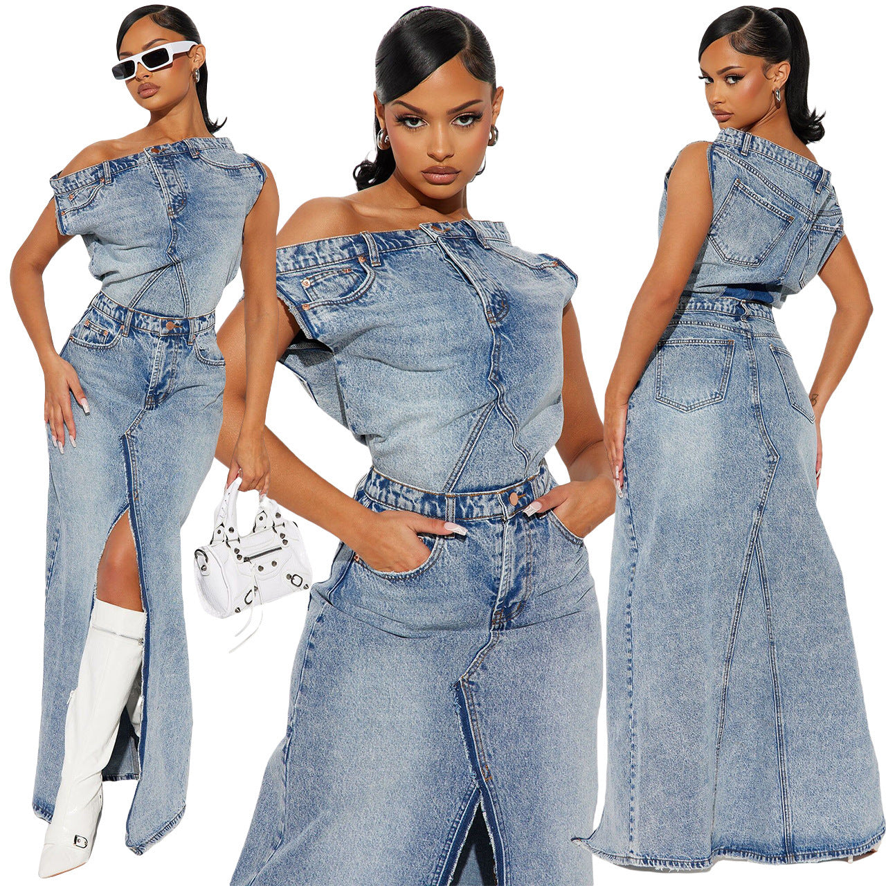 Denim Casual Set