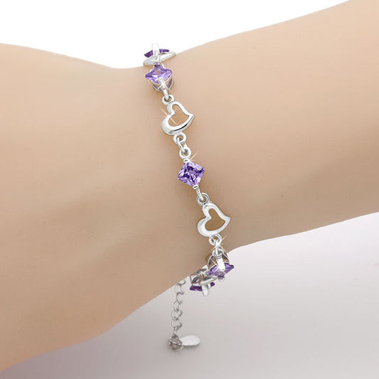 Heart Bracelet Silver-plated