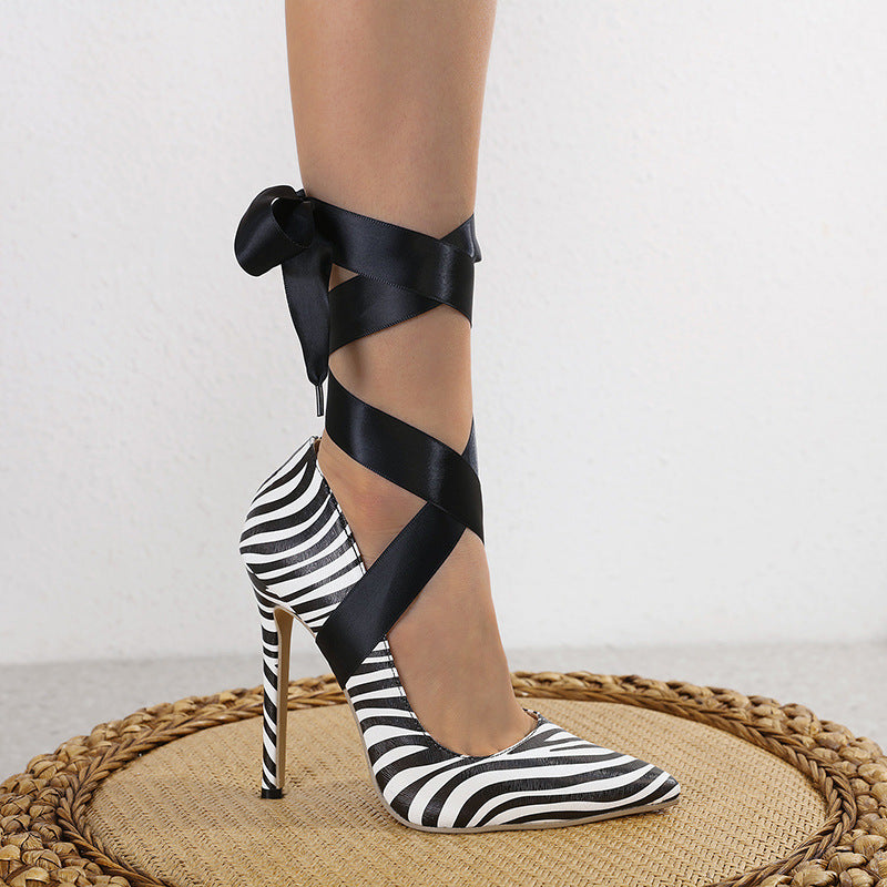 Zebra vibesz heels