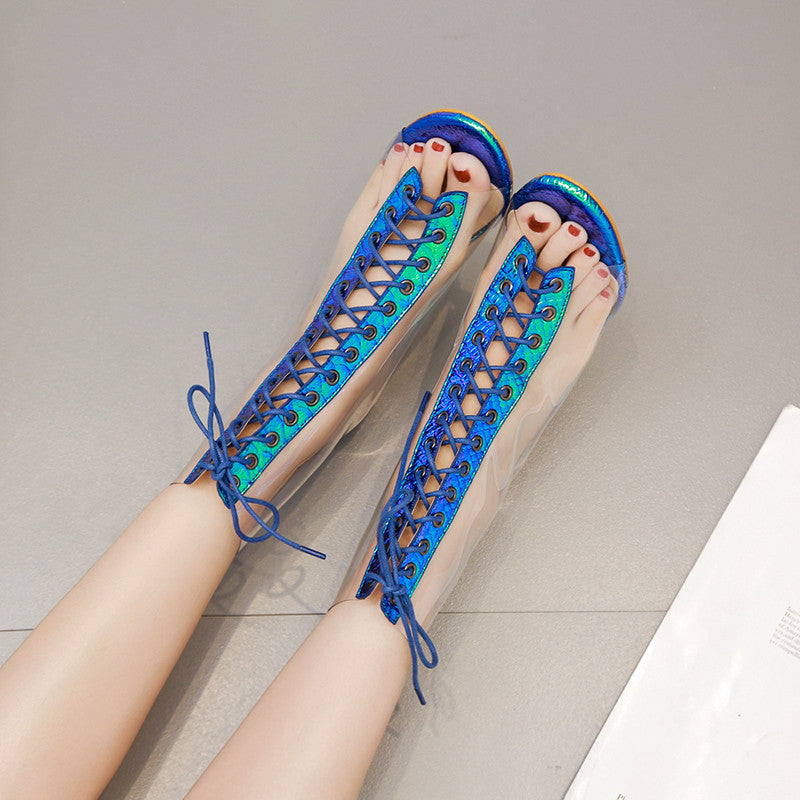 Transparent Boots High Heel