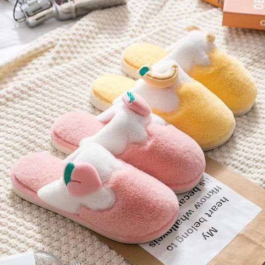 Non-slip Home Warm Plush Cotton Slippers
