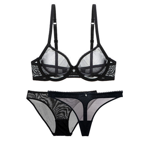 Transparent bra set