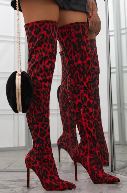 High Heel Zipper Boots