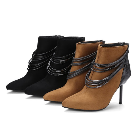 Pointed stiletto boots