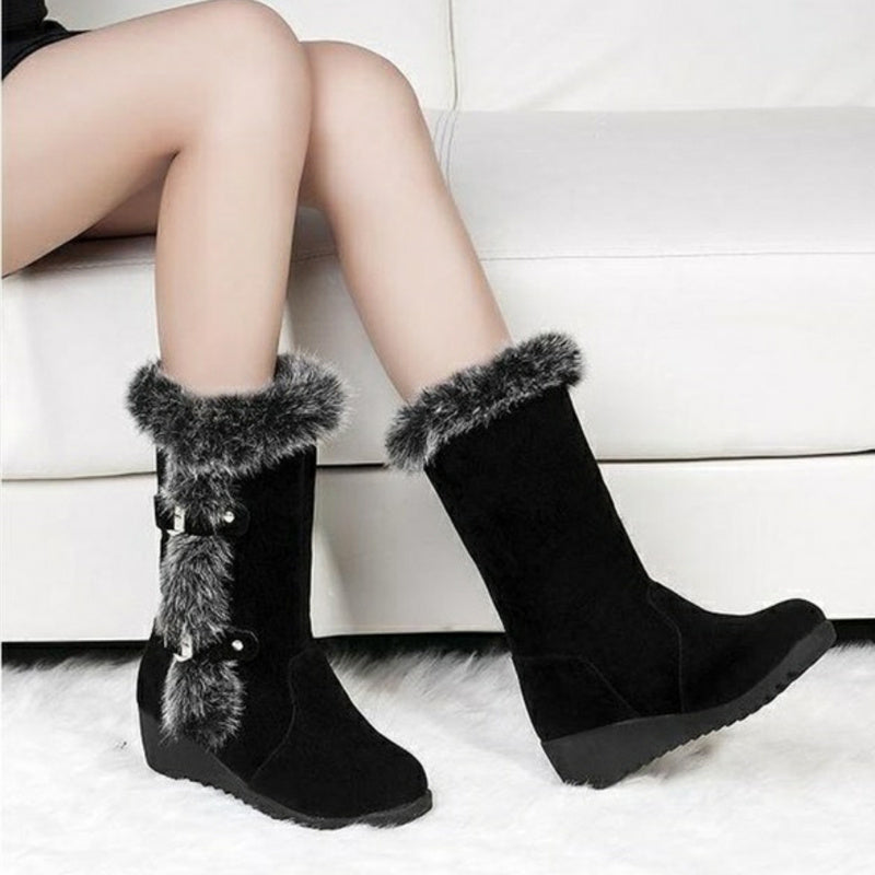 Warm Fur Mid-Calf Boots
