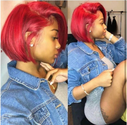 Red BOB Short Wig