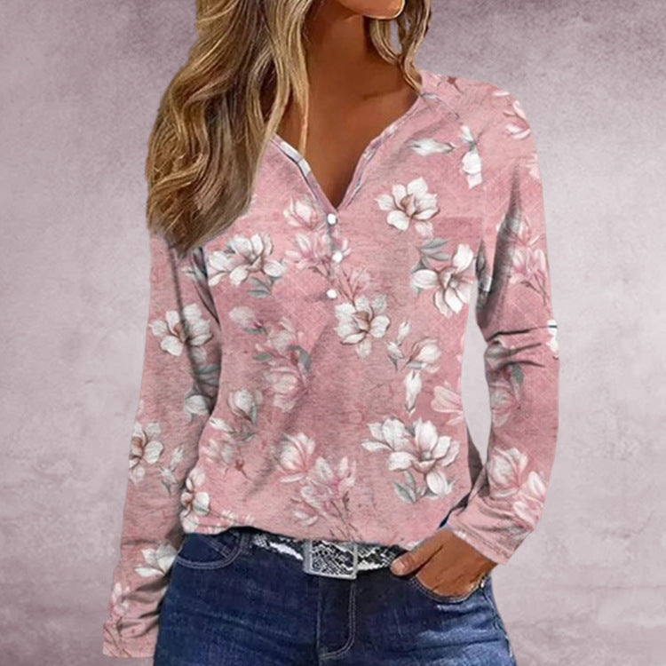 Vintage V-neck Long Sleeve