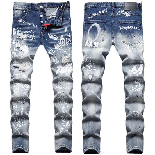 Patch Straight-leg Jeans