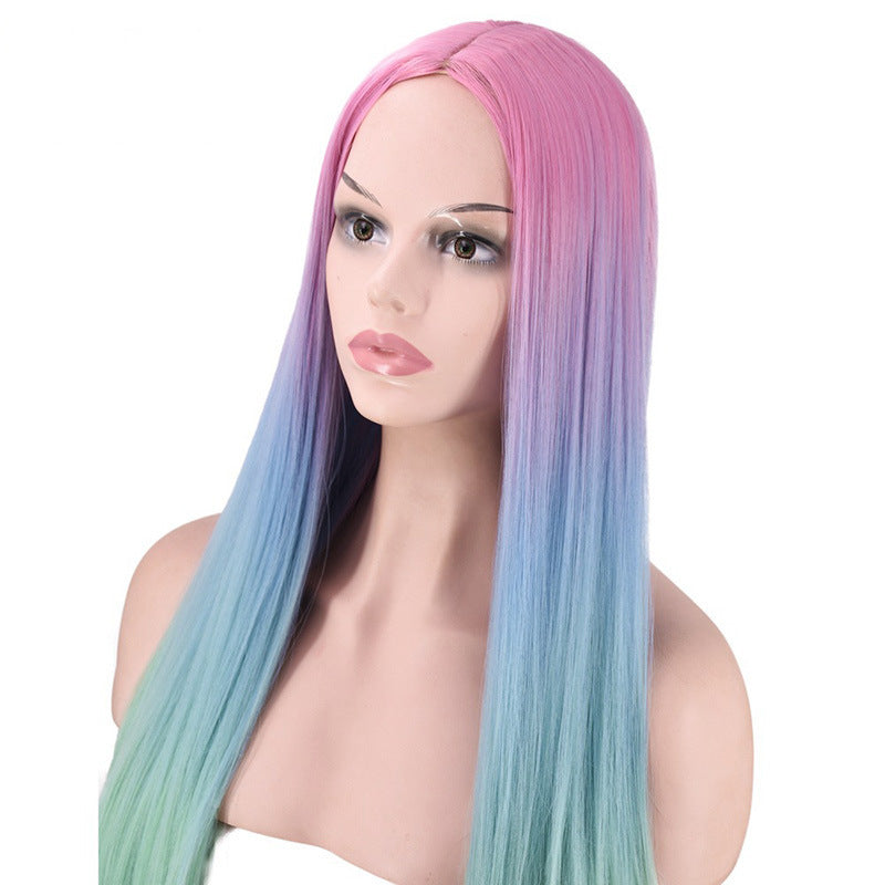 Mid-Section Dyed Wig