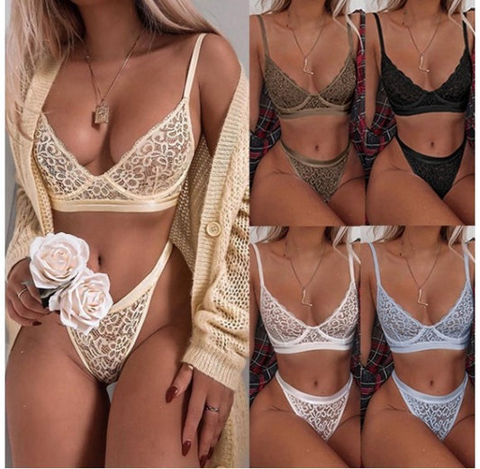 Temptation Lace Three-Point Bra Lingerie
