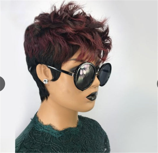 Oblique Bangs Short Wig