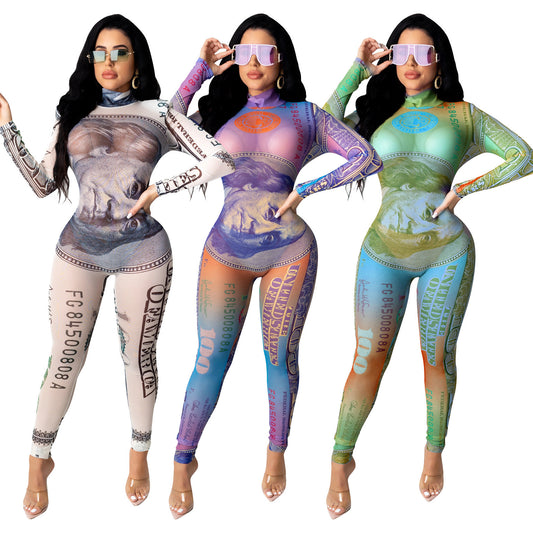 Dollar Long Sleeve Jumpsuit