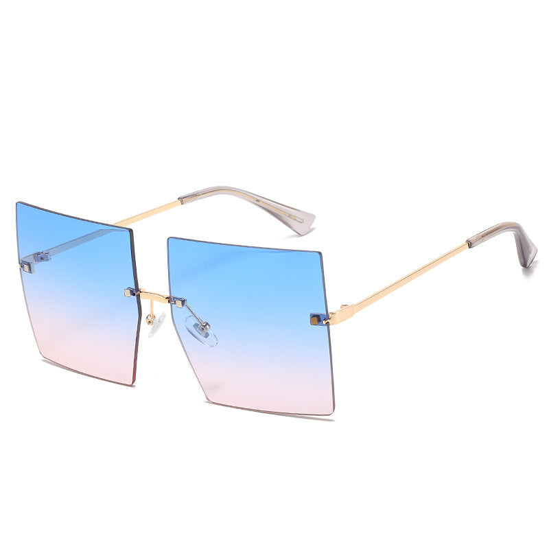 Square Frameless Metal Sunglasses