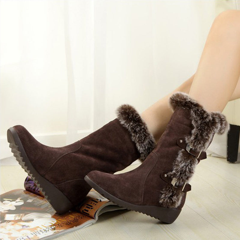 Warm Fur Mid-Calf Boots