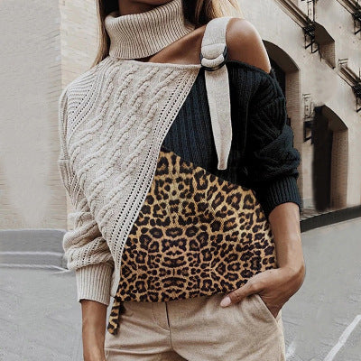 Winter leopard stitching