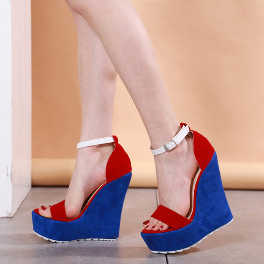 Super high heel colorblock
