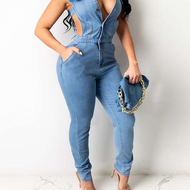 Denim Slim Fit Bodysuit