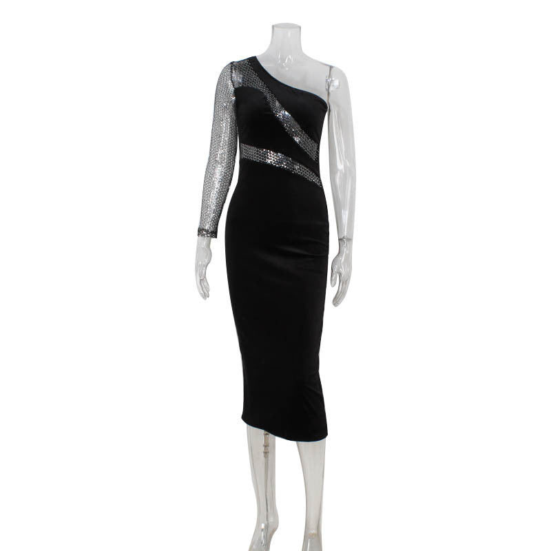 Sequins Collar Dress